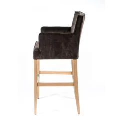 Sessio BarDiem Tabouret bar contemporain en tissu et bois><noscript><img width=
