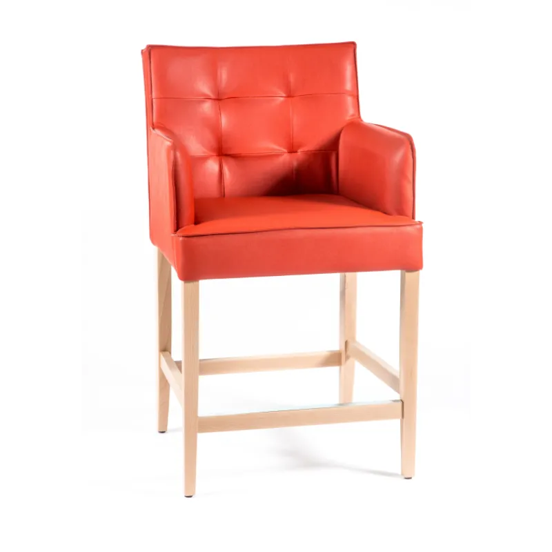 Sessio BarDiem 2 Tabouret snack matelassé avec accoudoirs> Tabouret Snack (assise +/- 65 Cm)|Tabouret De Bar (assise +/- 80 Cm)