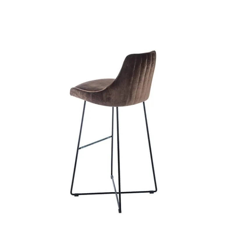 Sessio BarLars line Tabouret de bar en métal et tissu> Tabouret De Bar (assise +/- 80 Cm)