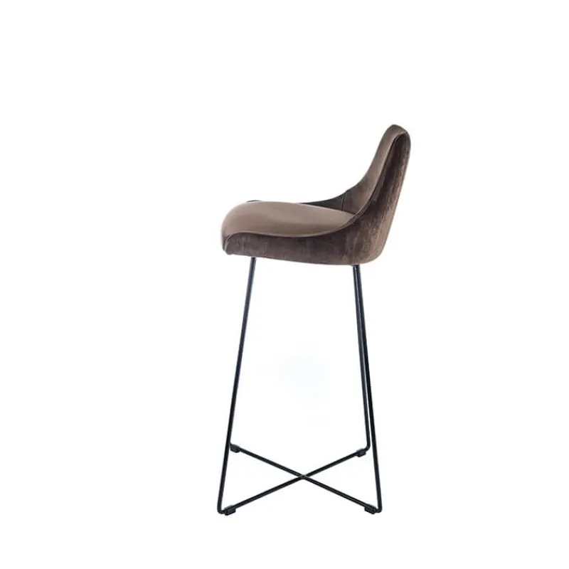 Sessio BarLars line Tabouret de bar en métal et tissu> Tabouret De Bar (assise +/- 80 Cm)