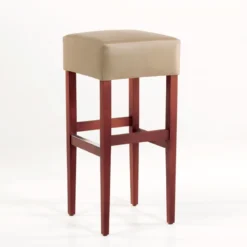 Sessio BarMax Tabouret de bar sans dossier en synthétique et bois><noscript><img width=
