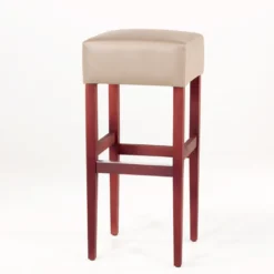 Sessio BarMax Tabouret de bar sans dossier en synthétique et bois><noscript><img width=