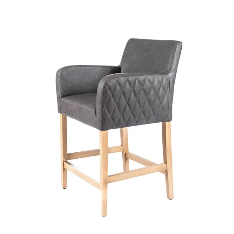 Sessio BarMoritz diamant Tabouret snack avec accoudoirs matelassé sur le dossier> Tabouret Snack (assise +/- 65 Cm)|Tabouret De Bar (assise +/- 80 Cm)