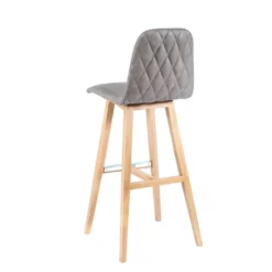 Sessio BarPandora diamant Tabouret de bar scandinave avec pieds en bois><noscript><img width=