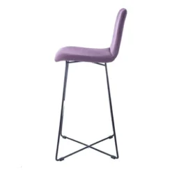 Sessio BarPandora Tabouret de bar design en tissu avec pieds filaires en métal><noscript><img width=
