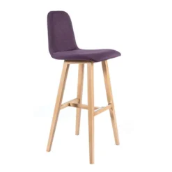 Sessio BarPandora Tabouret de bar scandinave tissu avec pieds bois> Tabouret De Bar (assise +/- 80 Cm)