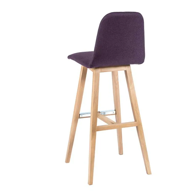Sessio BarPandora Tabouret de bar scandinave tissu avec pieds bois> Tabouret De Bar (assise +/- 80 Cm)
