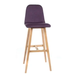 Sessio BarPandora Tabouret de bar scandinave tissu avec pieds bois><noscript><img width=