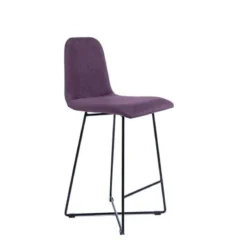Sessio BarPandora Tabouret snack scandinave en tissu avec pieds filaires en métal noir> Tabouret Snack (assise +/- 65 Cm)|Tabouret De Bar (assise +/- 80 Cm)