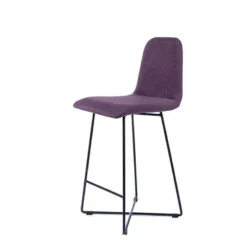Sessio BarPandora Tabouret snack scandinave en tissu avec pieds filaires en métal noir> Tabouret Snack (assise +/- 65 Cm)|Tabouret De Bar (assise +/- 80 Cm)