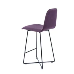 Sessio BarPandora Tabouret snack scandinave en tissu avec pieds filaires en métal noir><noscript><img width=