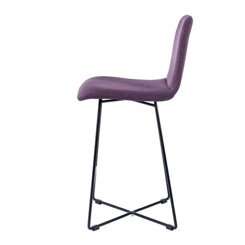 Sessio BarPandora Tabouret snack scandinave en tissu avec pieds filaires en métal noir> Tabouret Snack (assise +/- 65 Cm)|Tabouret De Bar (assise +/- 80 Cm)
