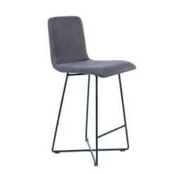 Sessio BarPlaza Tabouret hauteur 65 cm scandinave en tissu avec pieds filaires en métal> Tabouret Snack (assise +/- 65 Cm)|Tabouret De Bar (assise +/- 80 Cm)