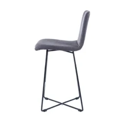 Sessio BarPlaza Tabouret hauteur 65 cm scandinave en tissu avec pieds filaires en métal><noscript><img width=