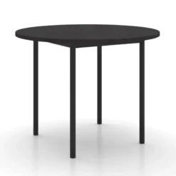 Perfecta Basic Table de cuisine ronde en stratifié avec pieds en métal><noscript><img width=