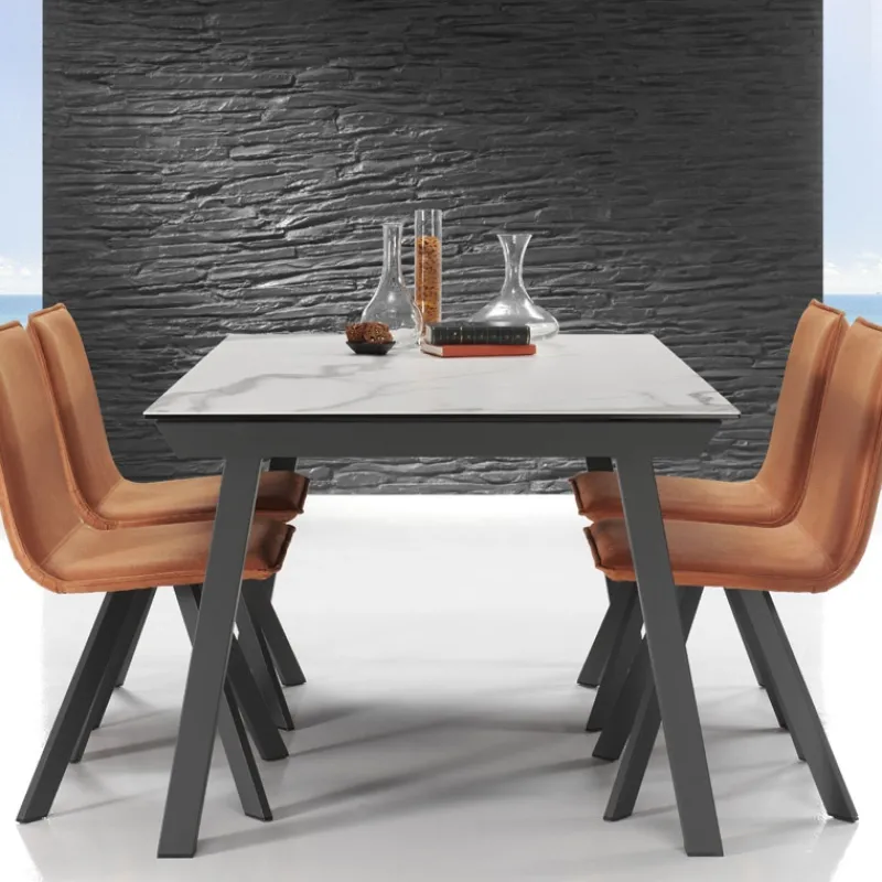Mobliberica Benidorm Moblibérica® Table moderne extensible en céramique> Table De Salle à Manger