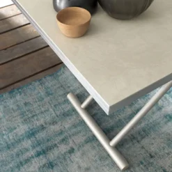 Altacom Bessy Table basse relevable avec plateau pliant en céramique et pieds métal><noscript><img width=