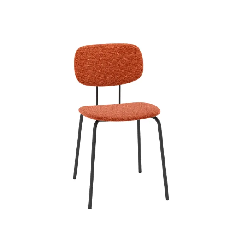 Perfecta Bistro Chaise de séjour inspiration rétro en tissu avec pieds en métal> Chaise De Salle à Manger