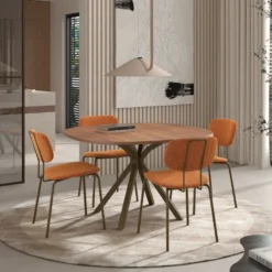 Perfecta Bistro Chaise de séjour inspiration rétro en tissu avec pieds en métal><noscript><img width=