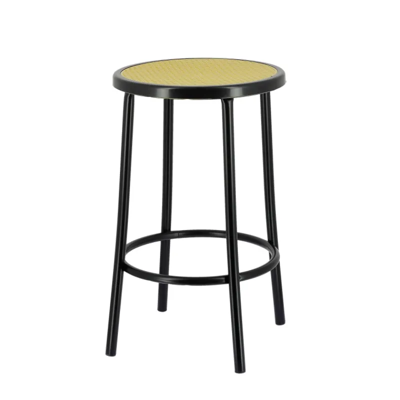 Rodet Bistro Tabouret bistrot sans dossier assise imitation cannage fabriqué en France> Tabouret Snack (assise +/- 65 Cm)|Tabouret De Bar (assise +/- 80 Cm)