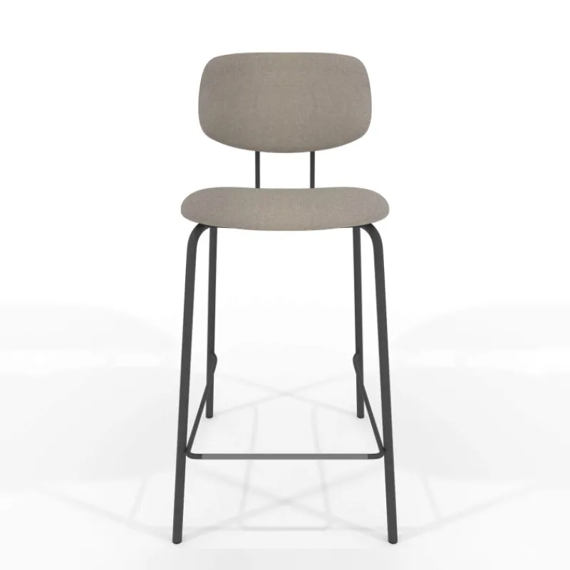 Perfecta Bistro Tabouret snack inspiration vintage en simili et pieds en métal> Tabouret Snack (assise +/- 65 Cm)|Tabouret De Bar (assise +/- 80 Cm)