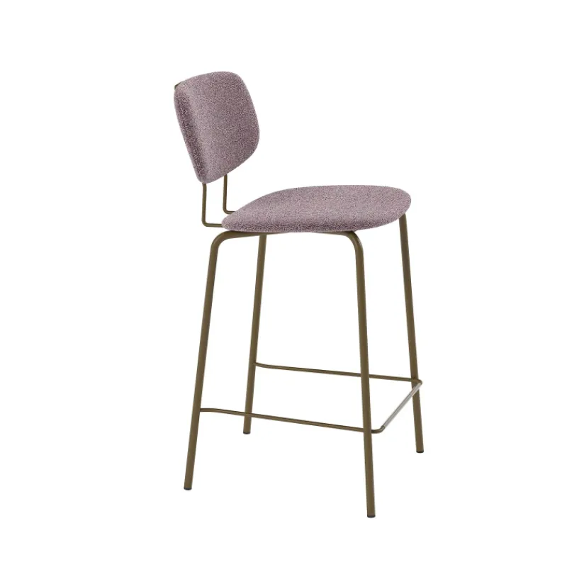 Perfecta Bistro Tabouret snack rétro en tissu et pieds en métal> Tabouret Snack (assise +/- 65 Cm)