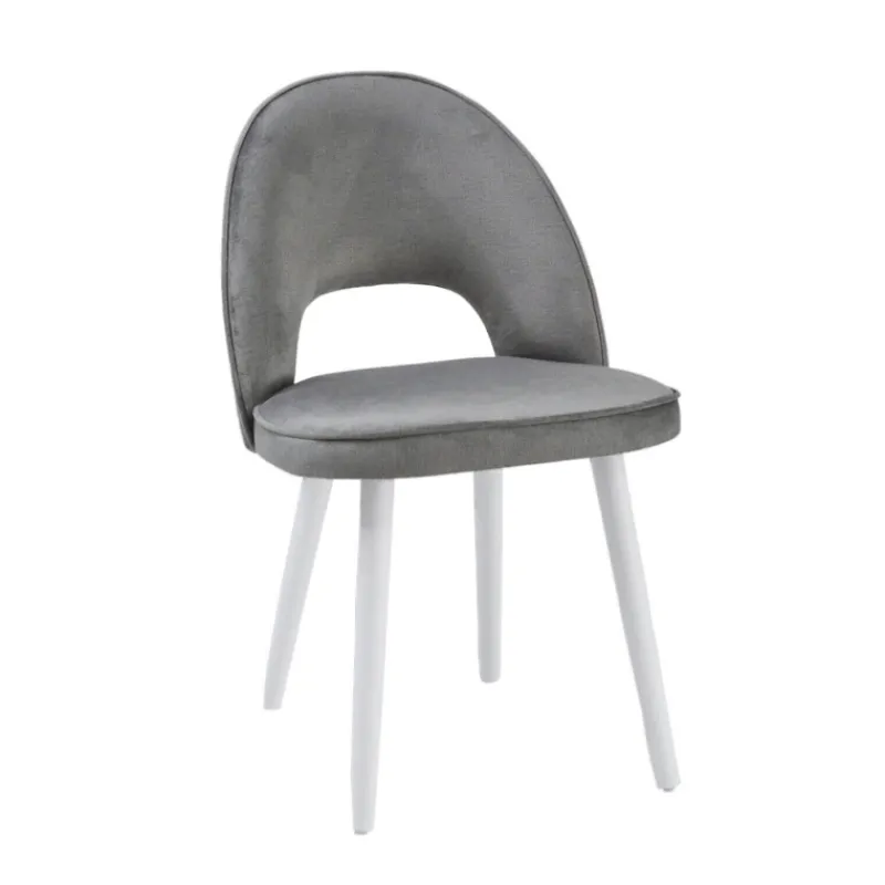 Sessio Bistrot Chaise cosy avec dossier ajouré en tissu et pieds bois> Chaise De Salle à Manger|Chaise Salon