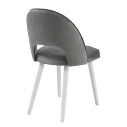 Sessio Bistrot Chaise cosy avec dossier ajouré en tissu et pieds bois><noscript><img width=