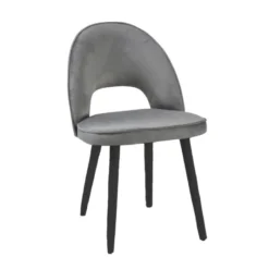 Sessio Bistrot Chaise cosy avec dossier ajouré en tissu et pieds bois><noscript><img width=