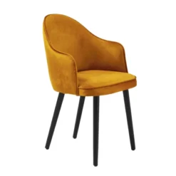 Sessio Bistrot Fauteuil confortable en tissu et pieds bois><noscript><img width=