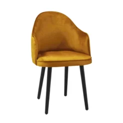 Sessio Bistrot Fauteuil confortable en tissu et pieds bois><noscript><img width=