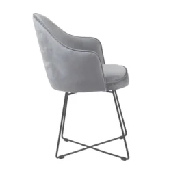 Sessio Bistrot Fauteuil design en tissu et pieds métal><noscript><img width=