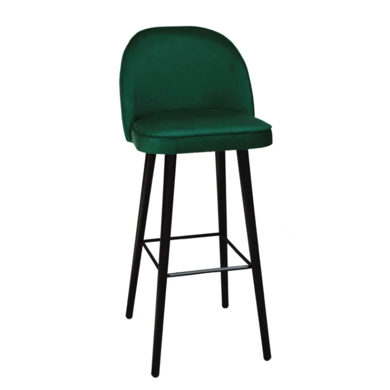 Sessio Bistrot Tabouret de bar en tissu avec pieds en bois> Tabouret De Bar (assise +/- 80 Cm)
