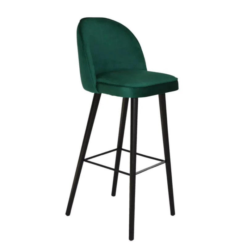 Sessio Bistrot Tabouret de bar en tissu avec pieds en bois> Tabouret De Bar (assise +/- 80 Cm)