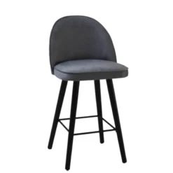 Sessio Bistrot Tabouret snack confortable en tissu avec pieds en bois> Tabouret Snack (assise +/- 65 Cm)|Tabouret De Bar (assise +/- 80 Cm)