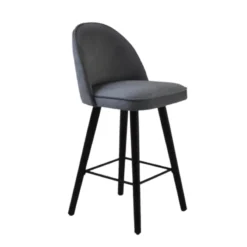 Sessio Bistrot Tabouret snack confortable en tissu avec pieds en bois> Tabouret Snack (assise +/- 65 Cm)|Tabouret De Bar (assise +/- 80 Cm)