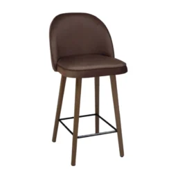 Sessio Bistrot Tabouret snack confortable en tissu avec pieds en bois><noscript><img width=