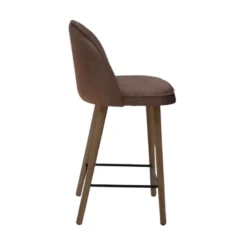 Sessio Bistrot Tabouret snack confortable en tissu avec pieds en bois><noscript><img width=