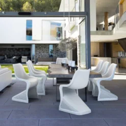 Bloom Chaise de jardin design ajourée en polypropylène><noscript><img width=