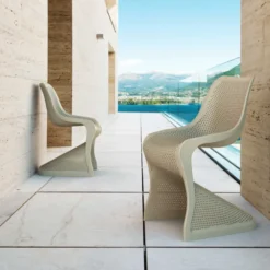Bloom Chaise de jardin design ajourée en polypropylène><noscript><img width=
