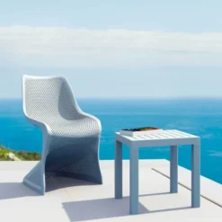 Bloom Chaise de jardin design ajourée en polypropylène><noscript><img width=