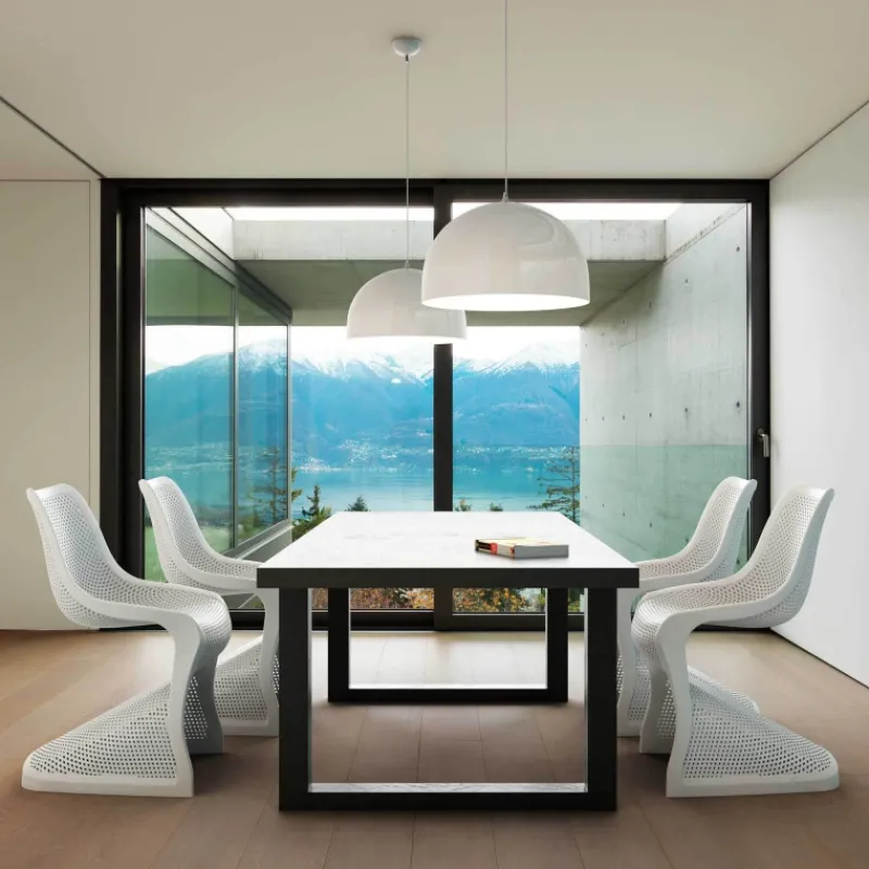 Bloom Chaise design ajourée en polypropylène> Chaise De Cuisine|Chaise De Salle à Manger