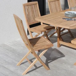 Medicis BodiniChaise de jardin pliante en teck massif> Chaise De Jardin