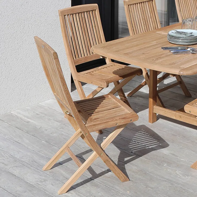 Medicis BodiniChaise de jardin pliante en teck massif> Chaise De Jardin