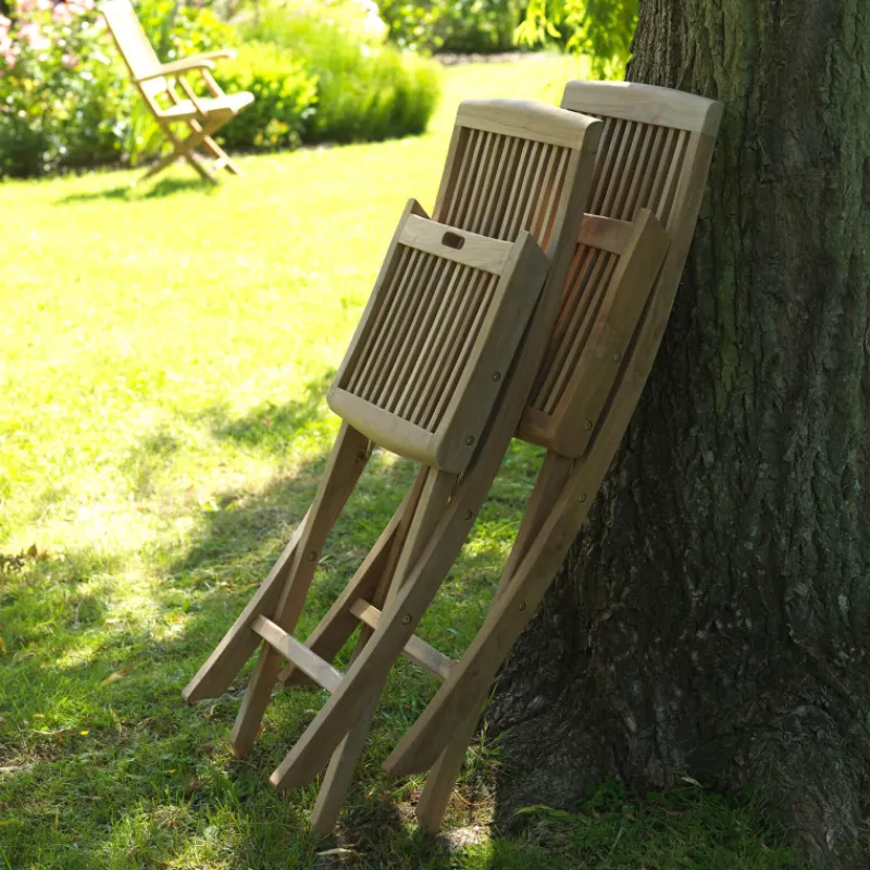 Medicis BodiniChaise de jardin pliante en teck massif> Chaise De Jardin