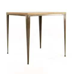 Jayso Bolonia AM412 Table industrielle carrée en métal et bois><noscript><img width=