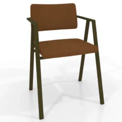 Perfecta Bormio Chaise design en simili avec accoudoirs et pieds en métal> Chaise De Cuisine|Chaise De Salle à Manger