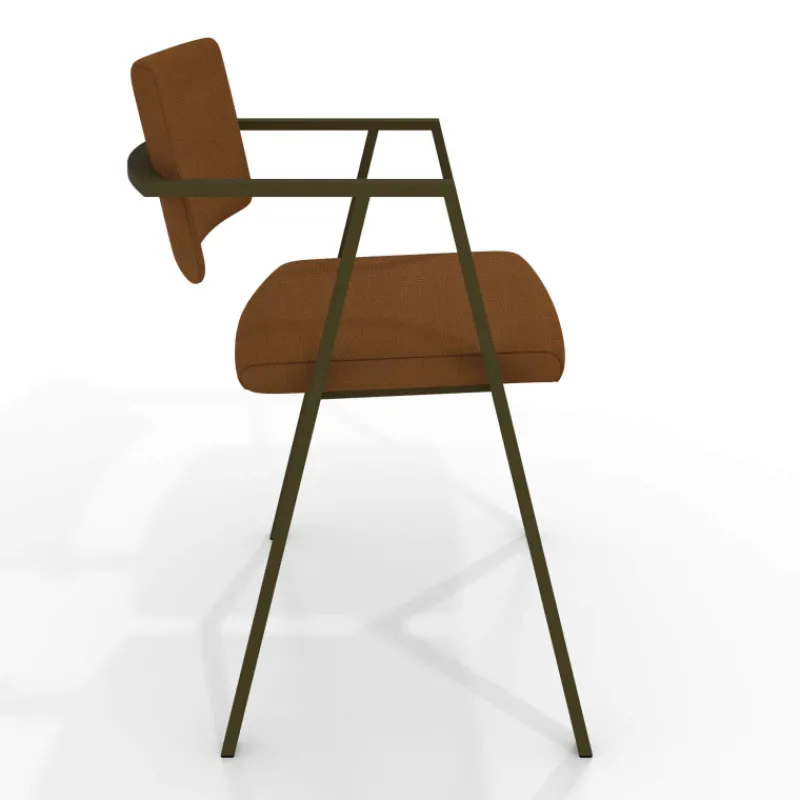 Perfecta Bormio Chaise design en simili avec accoudoirs et pieds en métal> Chaise De Cuisine|Chaise De Salle à Manger