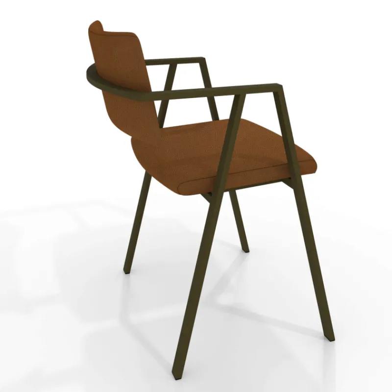 Perfecta Bormio Chaise design en simili avec accoudoirs et pieds en métal> Chaise De Cuisine|Chaise De Salle à Manger