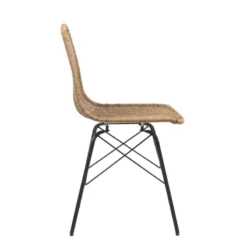 BornéoChaise tressée bohème avec pieds Eiffel><noscript><img width=